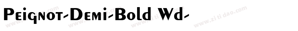 Peignot-Demi-Bold Wd字体转换